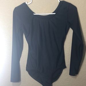 Black gymnastics/dance leotard